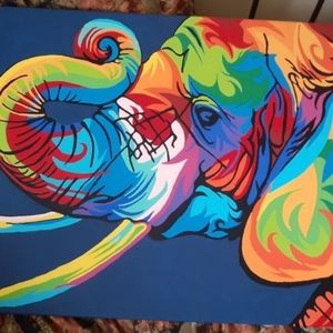 Colorful elephant painting